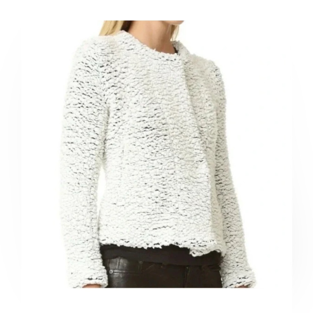 IRO Twiggy Bouclé Wool/Cotton Jacket Cream/Grey Size 4• NWOT • Pristine